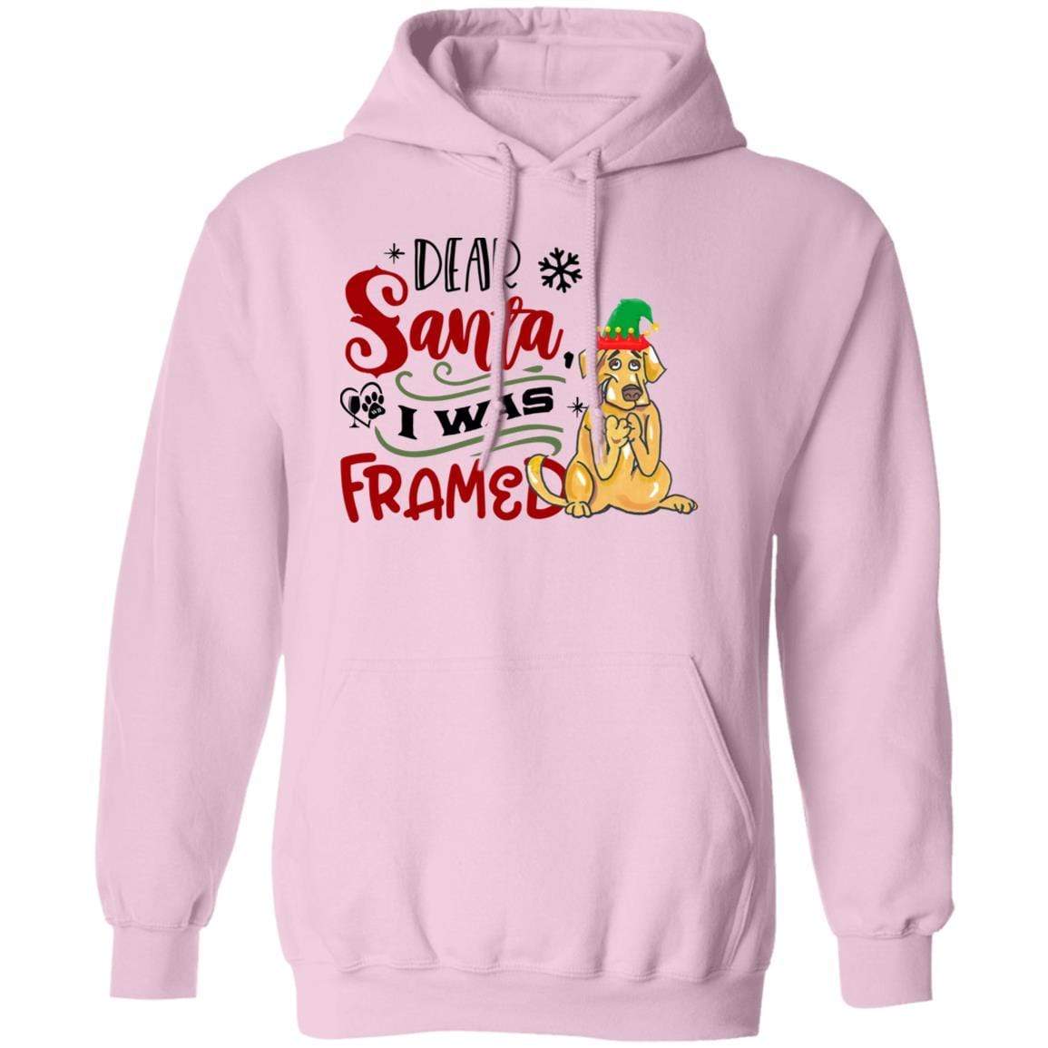 Sweatshirts Light Pink / S WineyBitches.Co " Dear Santa I Was Framed" Pullover Hoodie 8 oz. WineyBitchesCo