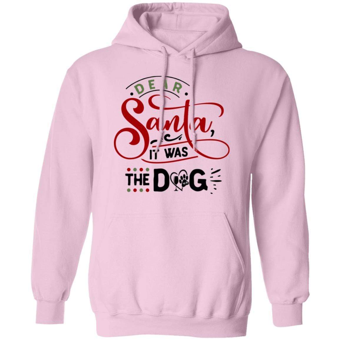 Sweatshirts Light Pink / S WineyBitches.Co "Dear Santa It Was The Dog" Pullover Hoodie 8 oz. WineyBitchesCo