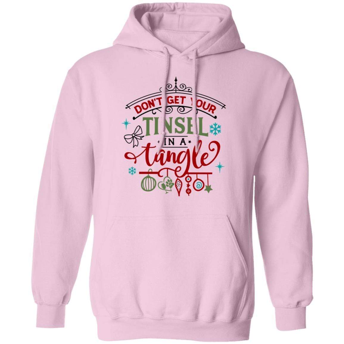 Sweatshirts Light Pink / S WineyBitches.Co 'Don't Get Your Tinsel In A Tangle" Pullover Hoodie 8 oz. WineyBitchesCo