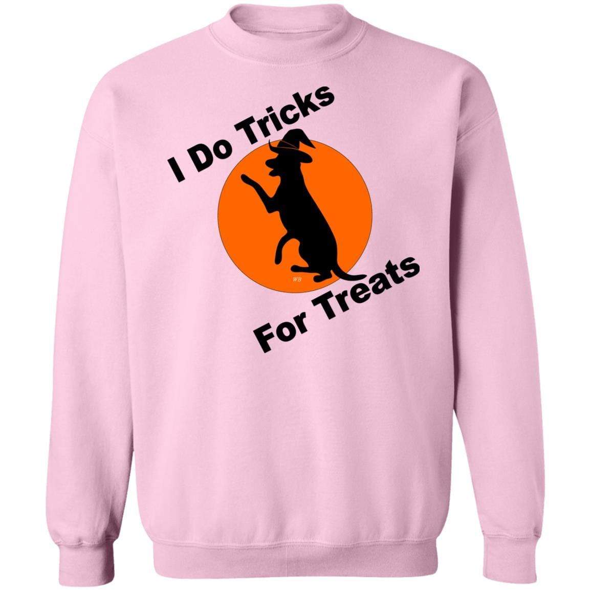 Sweatshirts Light Pink / S WineyBitches.Co "I Do Tricks For Treats" Dog-Crewneck Pullover Sweatshirt  8 oz. WineyBitchesCo