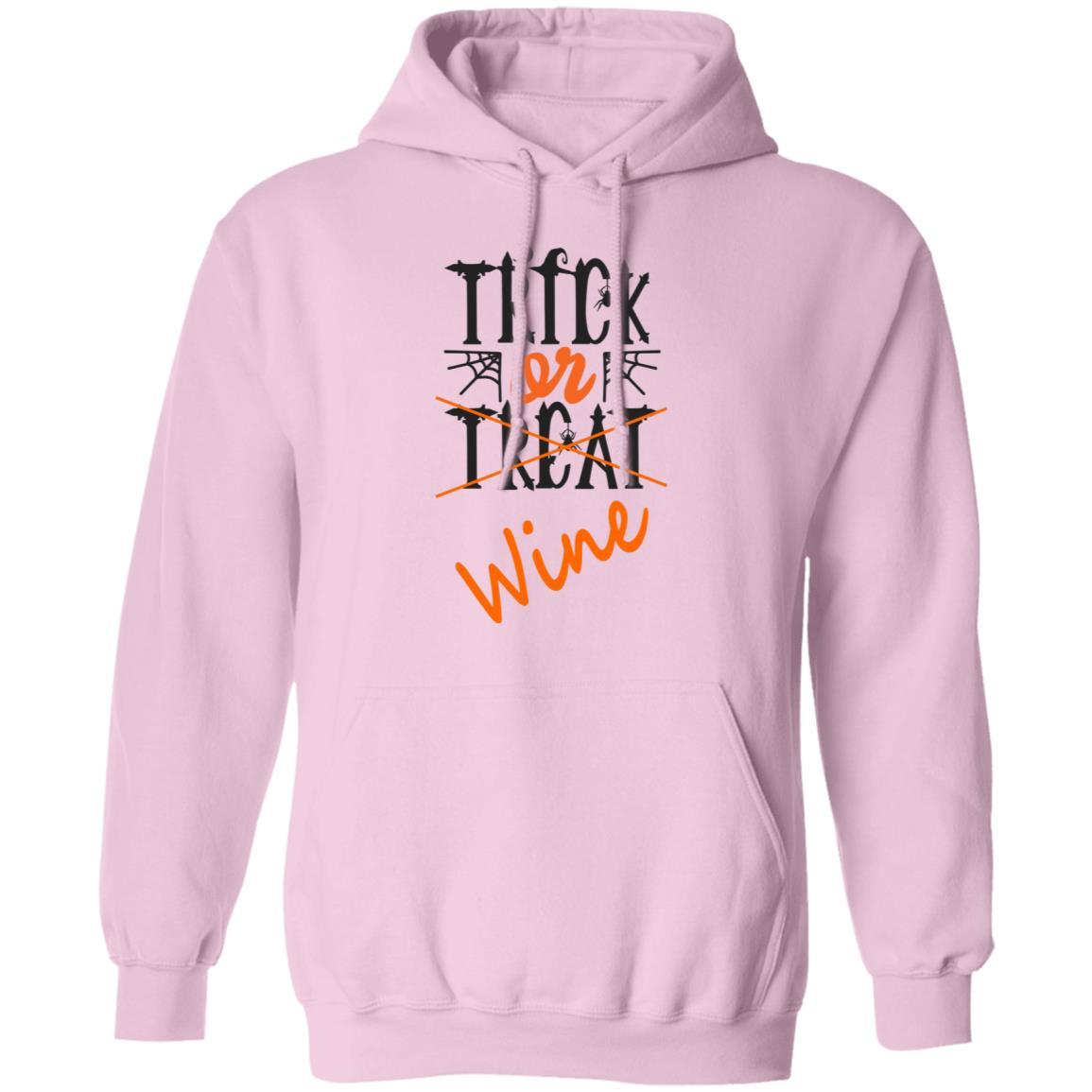 Sweatshirts Light Pink / S WineyBitches.Co "Trick Or Wine" Halloween Pullover Hoodie 8 oz. WineyBitchesCo