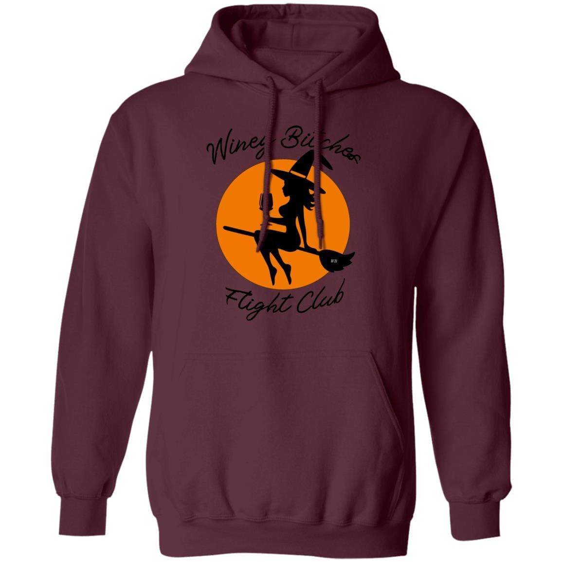 Sweatshirts Maroon / S WineyBitches.Co "Winey Bitches Flight Club" Pullover Hoodie 8 oz. WineyBitchesCo