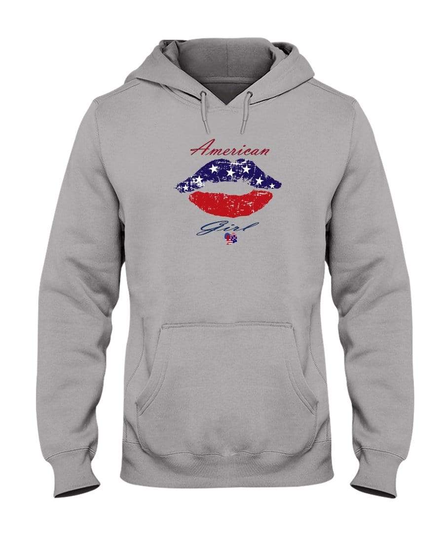 Sweatshirts Oxford / S Winey Bitches Co "American Girl" 50/50 Hoodie WineyBitchesCo