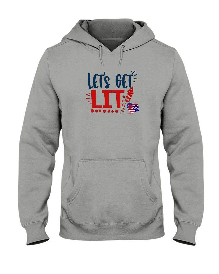 Sweatshirts Oxford / S Winey Bitches Co "Let Get Lit" 50/50 Hoodie WineyBitchesCo