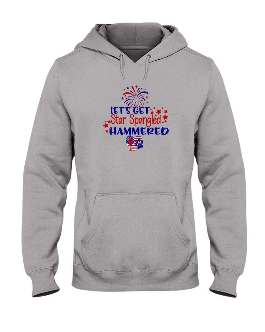 Sweatshirts Oxford / S Winey Bitches Co "Let's Get Star Spangled Hammered" 50/50 Hoodie WineyBitchesCo