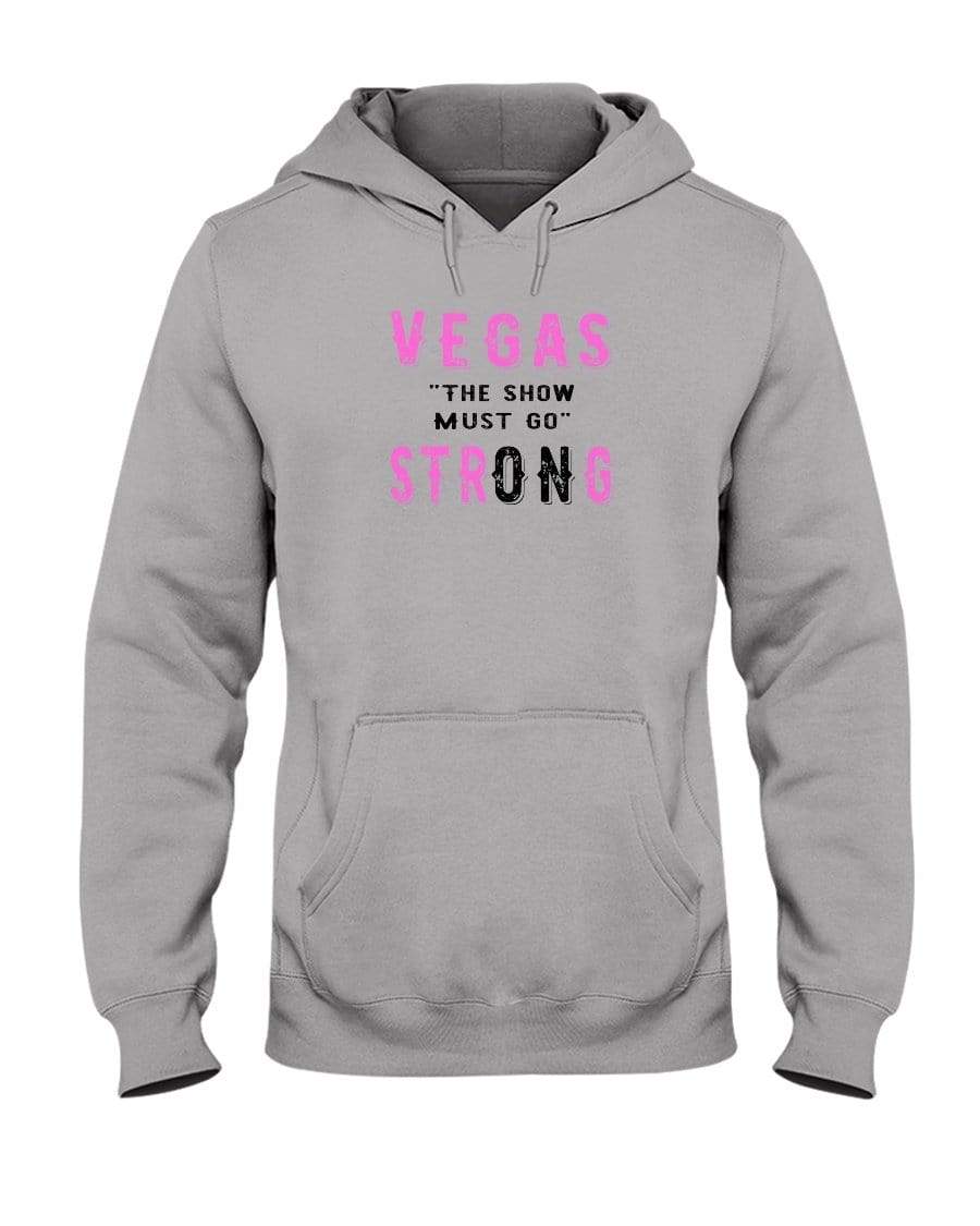 Sweatshirts Oxford / S Winey Bitches Co "Vegas the show must go strONg" 50/50 Hoodie-Pink Lttrs WineyBitchesCo