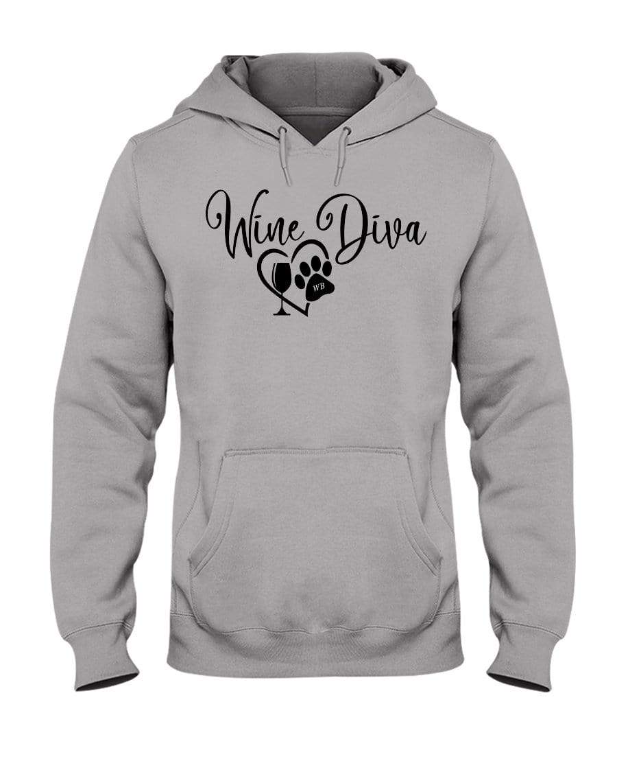 Sweatshirts Oxford / S Winey Bitches Co "Wine Diva 2" 50/50 Hoodie WineyBitchesCo