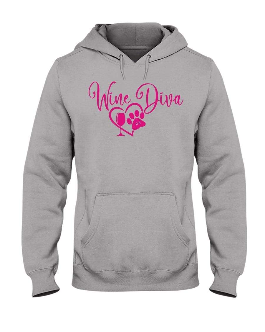 Sweatshirts Oxford / S Winey Bitches Co "Wine Diva 2" 50/50 Hoodie WineyBitchesCo