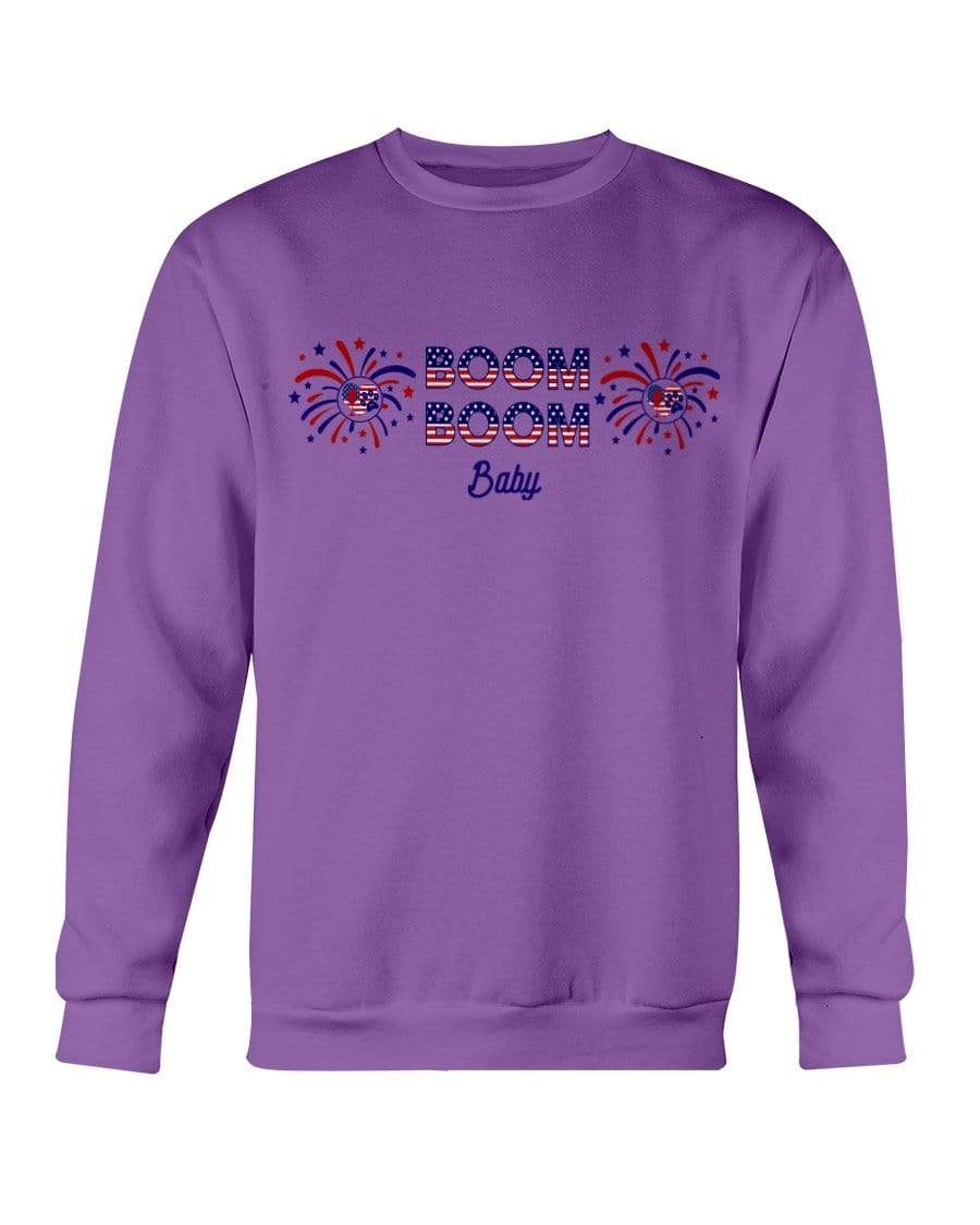 Sweatshirts Purple / S Winey Bitches Co "Boom Boom Baby" Sweatshirt - Crew WineyBitchesCo