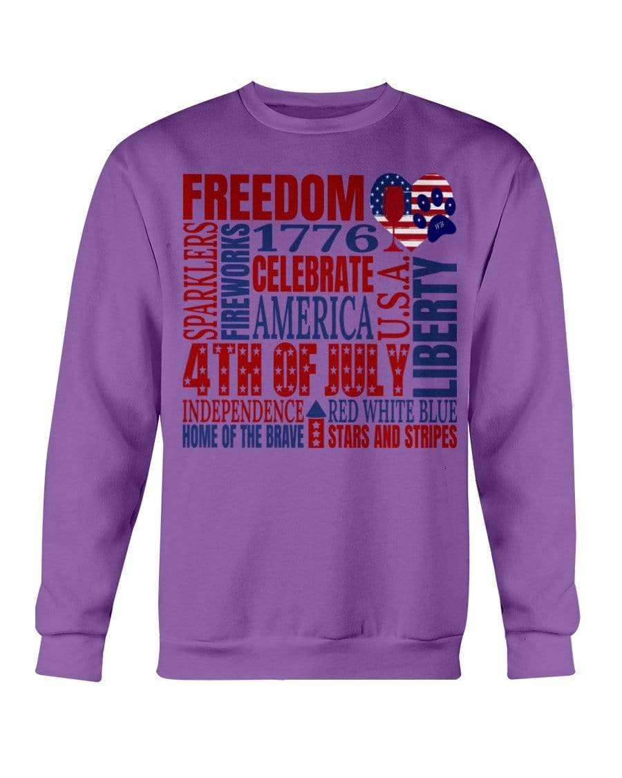 Sweatshirts Purple / S Winey Bitches Co "Celebrate America" Sweatshirt - Crew WineyBitchesCo