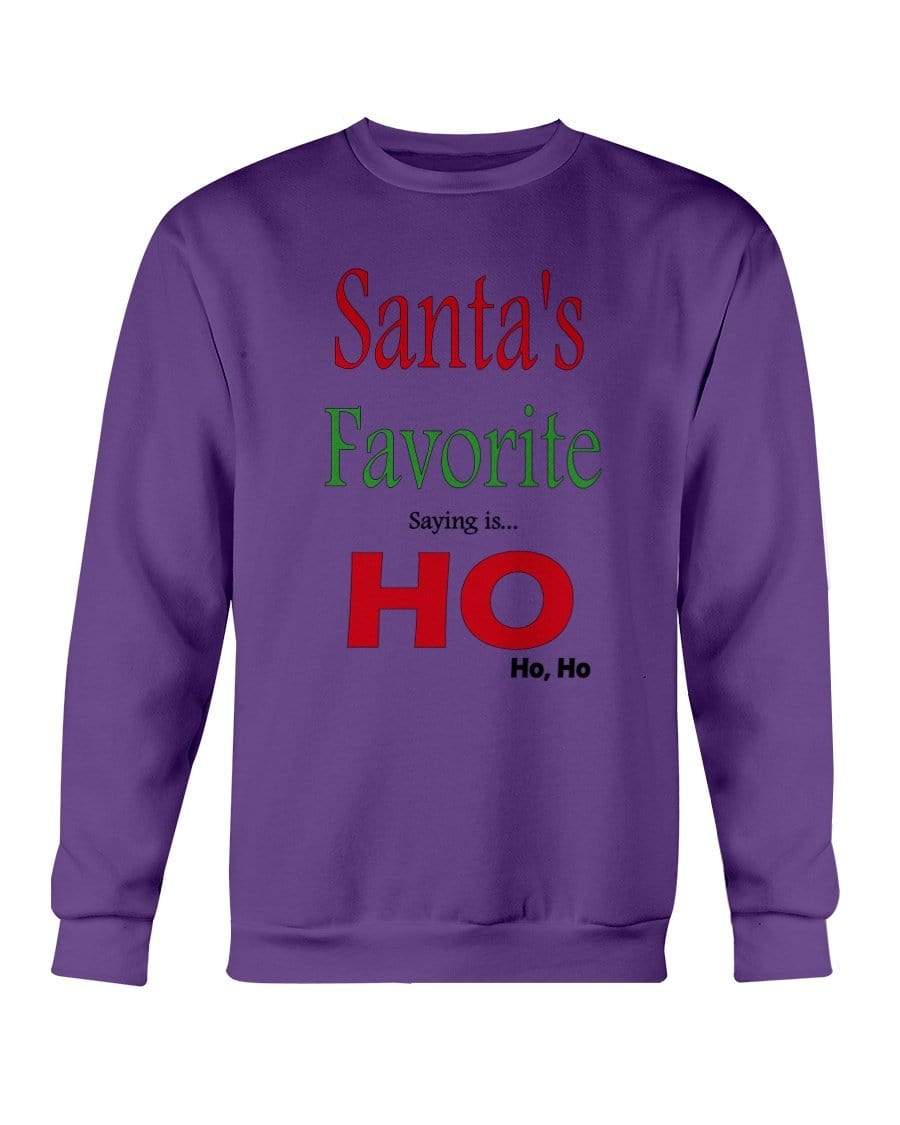 Sweatshirts Purple / S Winey Bitches Co "Santa's Favorite Saying" Sweatshirt - Crew WineyBitchesCo