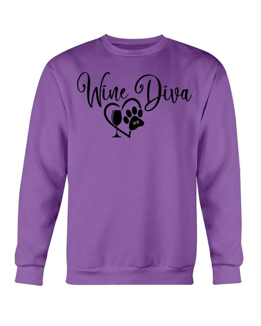 Sweatshirts Purple / S Winey Bitches Co "Wine Diva 2" Sweatshirt - Crew WineyBitchesCo