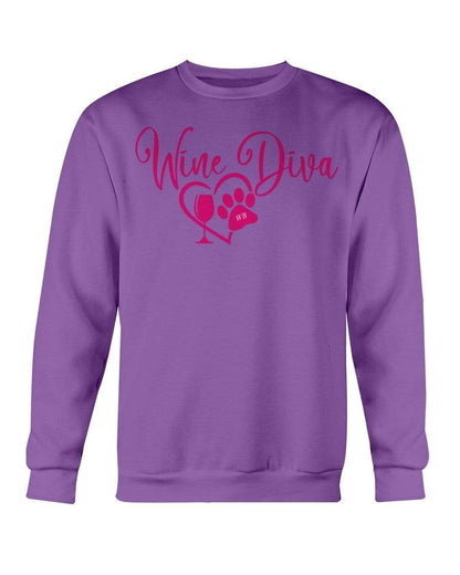 Sweatshirts Purple / S Winey Bitches Co "Wine Diva 2" Sweatshirt - Crew WineyBitchesCo