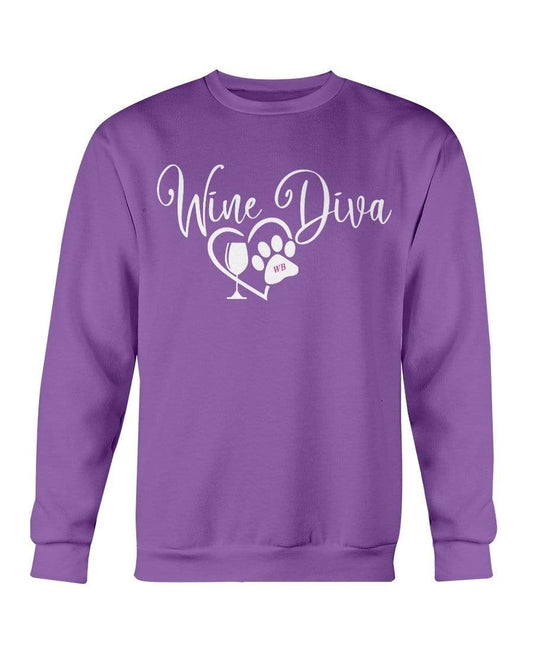 Sweatshirts Purple / S Winey Bitches Co "Wine Diva 2" Sweatshirt - Crew WineyBitchesCo