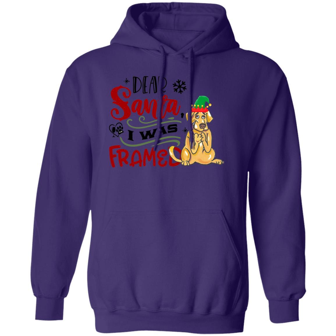 Sweatshirts Purple / S WineyBitches.Co " Dear Santa I Was Framed" Pullover Hoodie 8 oz. WineyBitchesCo