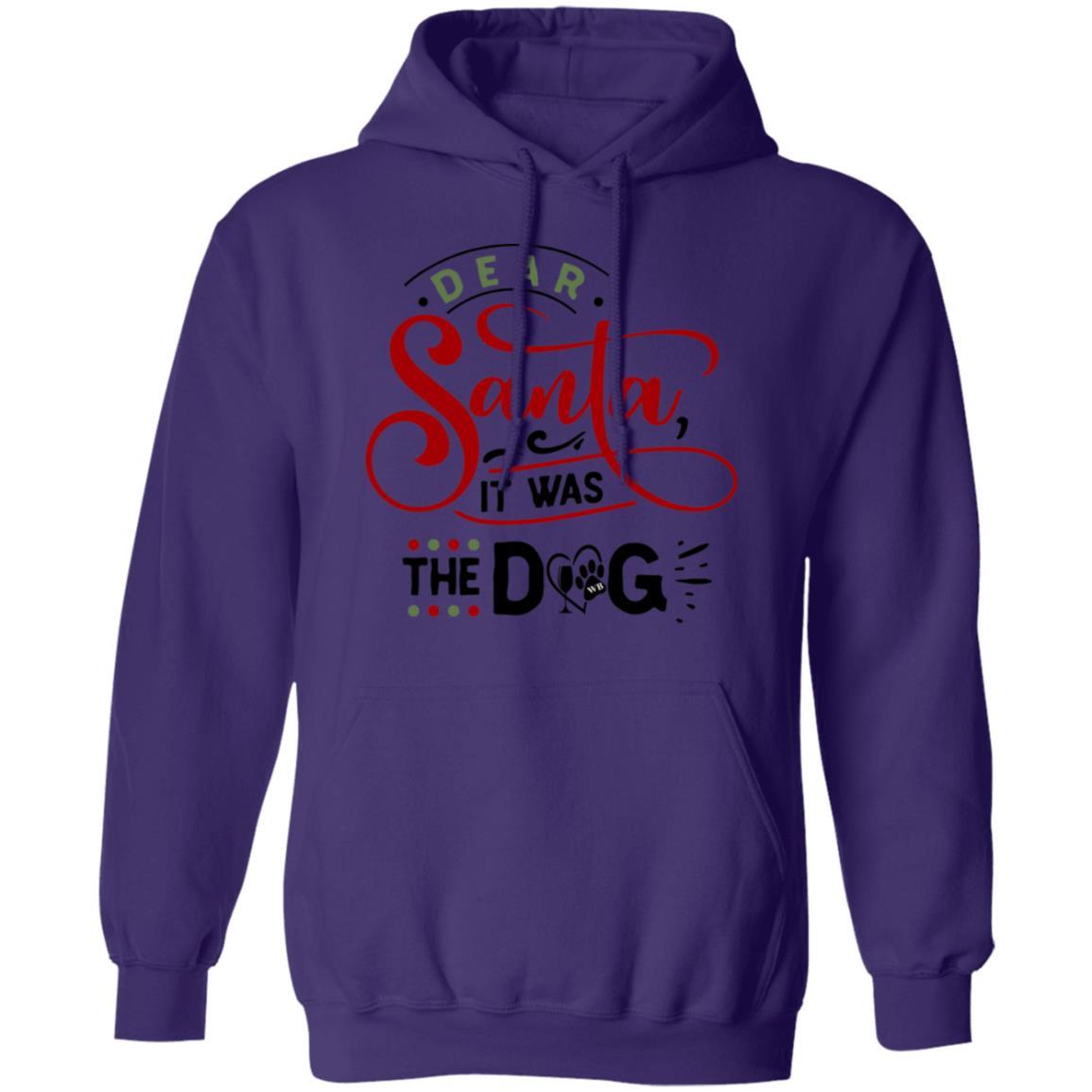 Sweatshirts Purple / S WineyBitches.Co "Dear Santa It Was The Dog" Pullover Hoodie 8 oz. WineyBitchesCo