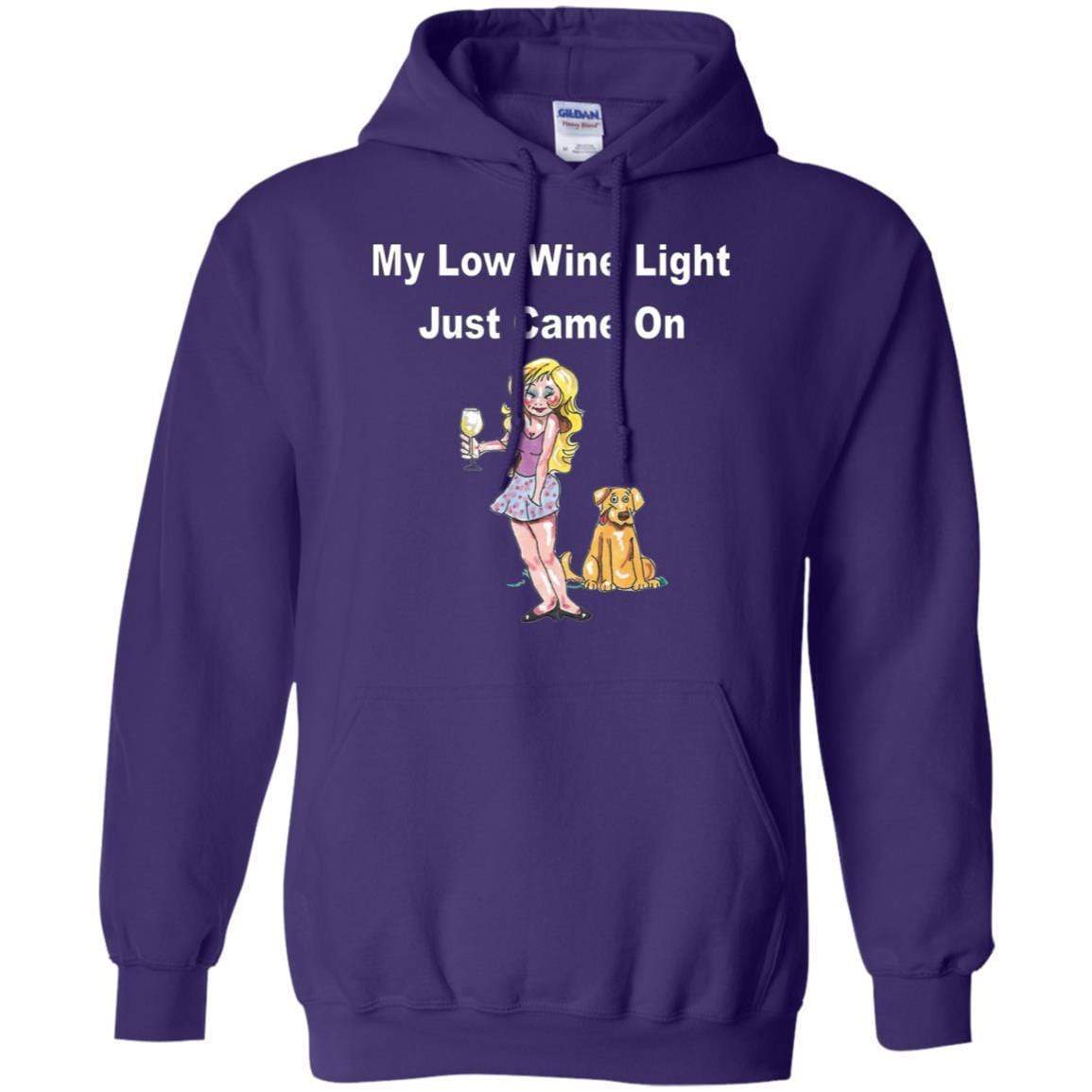 Sweatshirts Purple / S WineyBitches.co 'Low Wine Light" Pullover Hoodie 8 oz. WineyBitchesCo
