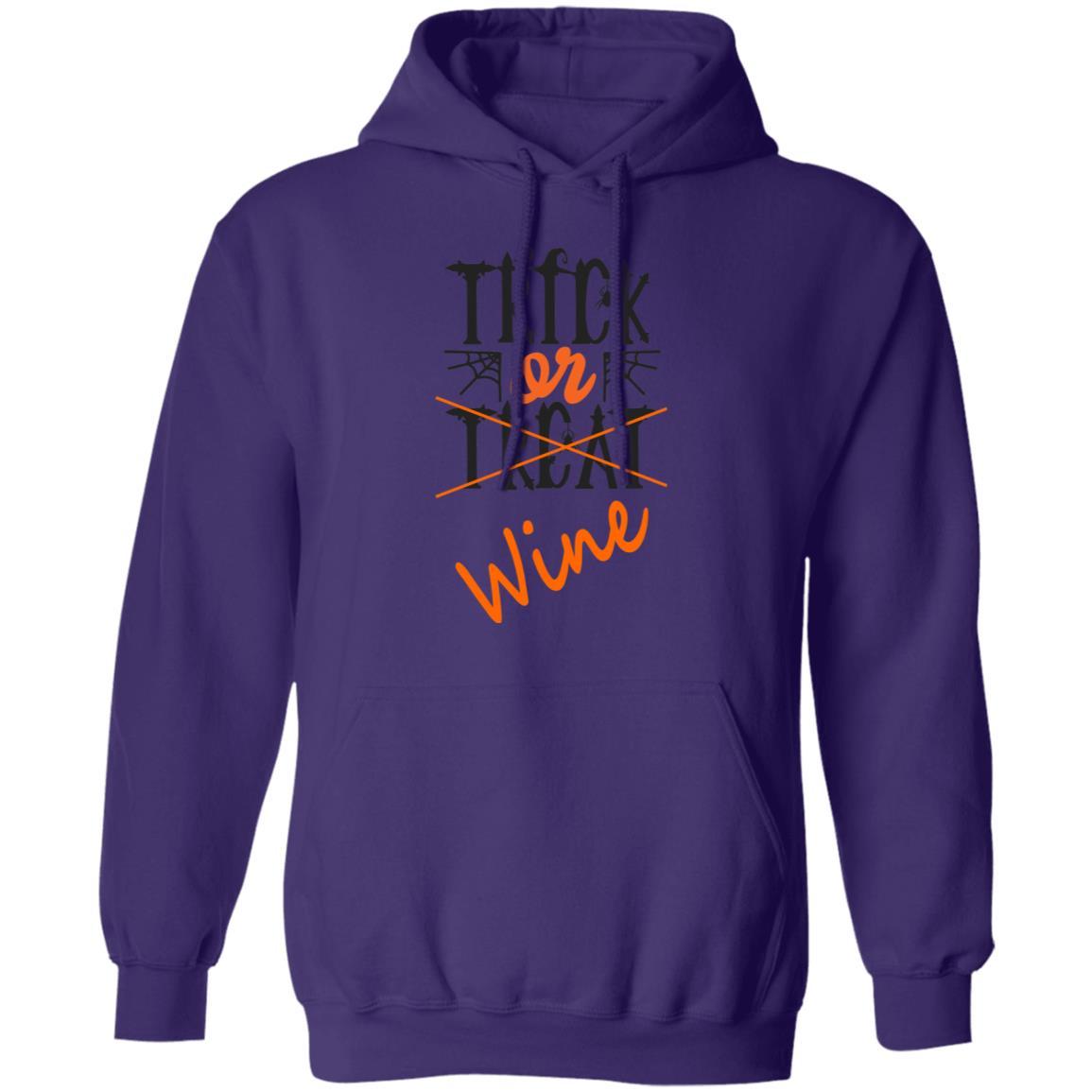 Sweatshirts Purple / S WineyBitches.Co "Trick Or Wine" Halloween Pullover Hoodie 8 oz. WineyBitchesCo