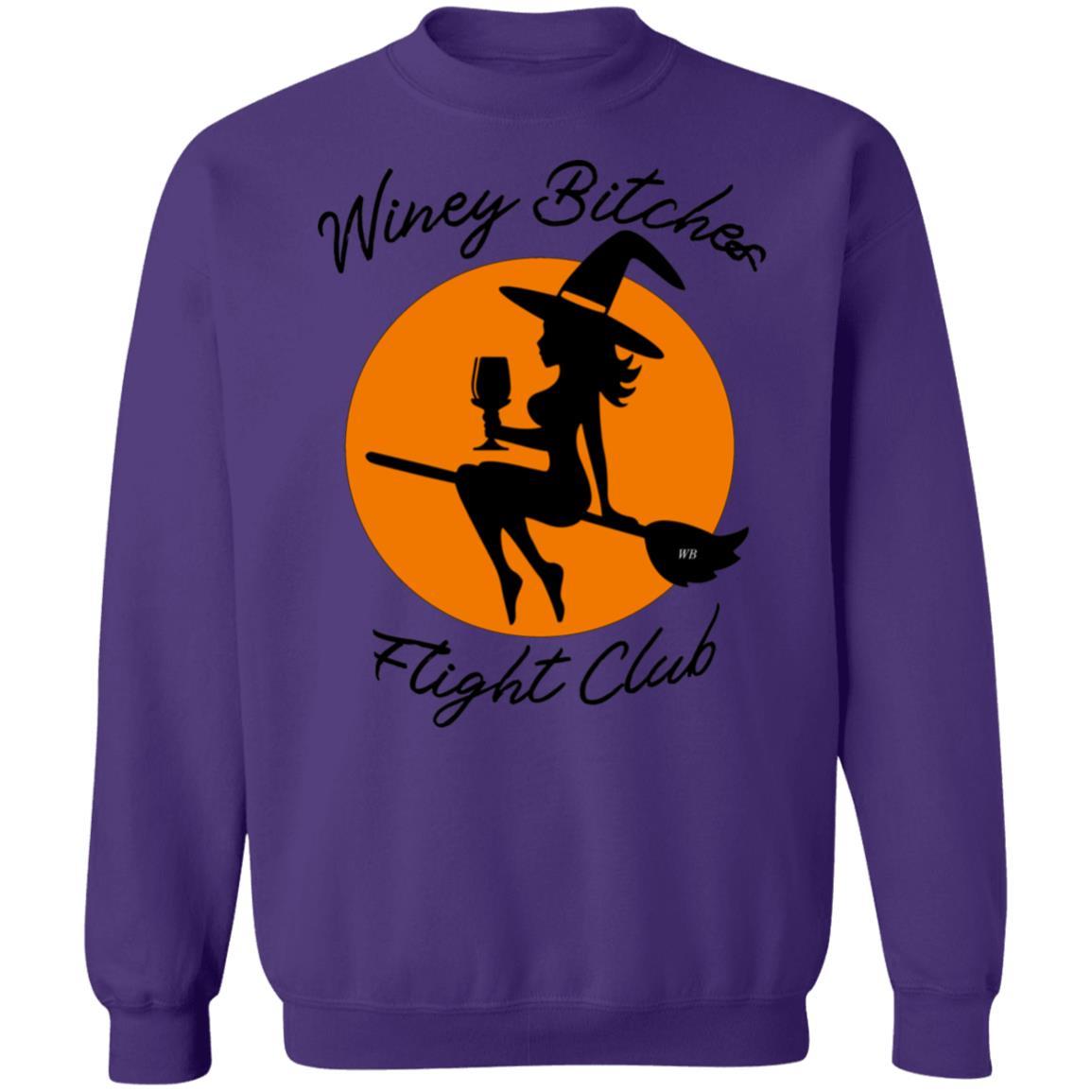 Sweatshirts Purple / S WineyBitches.Co "Winey Bitches Flight Club"Crewneck Pullover Sweatshirt  8 oz. WineyBitchesCo