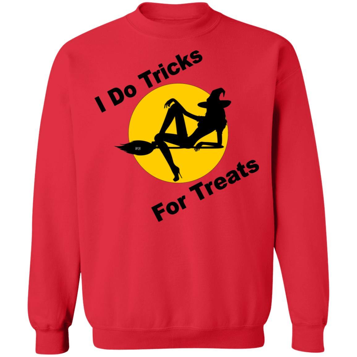 Sweatshirts Red / S WineyBitches.Co "I Do Tricks For Treats" Crewneck Pullover Sweatshirt  8 oz. WineyBitchesCo