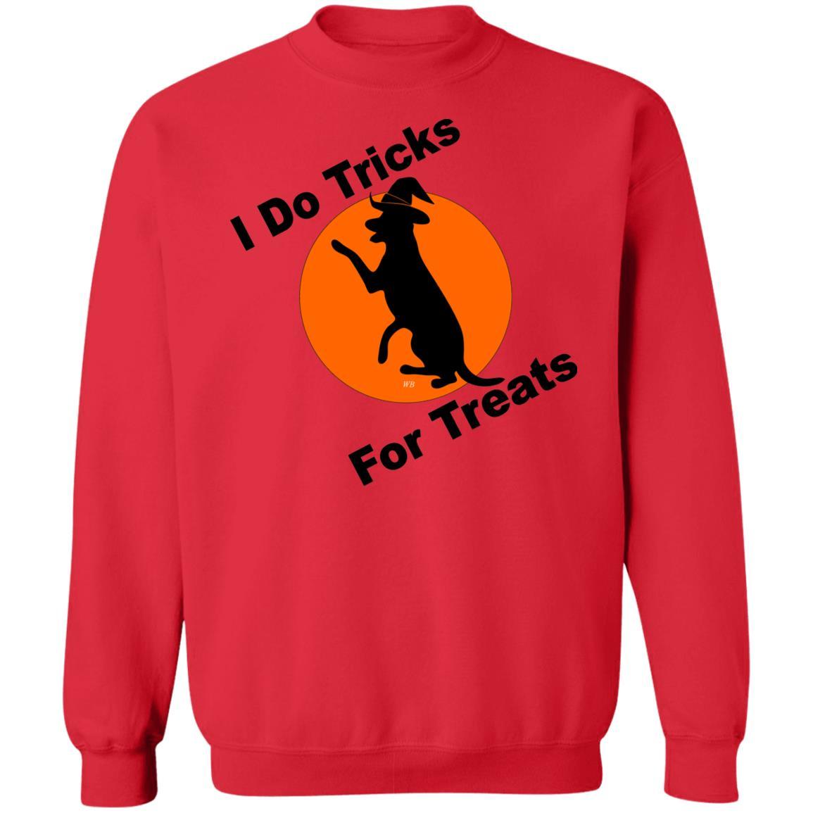 Sweatshirts Red / S WineyBitches.Co "I Do Tricks For Treats" Dog-Crewneck Pullover Sweatshirt  8 oz. WineyBitchesCo