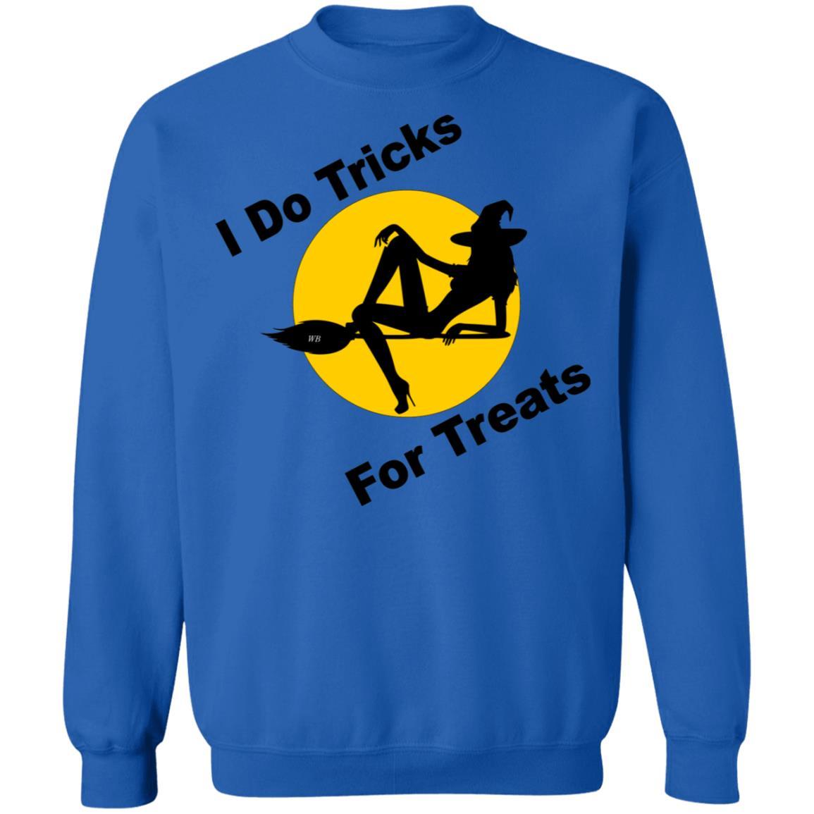 Sweatshirts Royal / S WineyBitches.Co "I Do Tricks For Treats" Crewneck Pullover Sweatshirt  8 oz. WineyBitchesCo