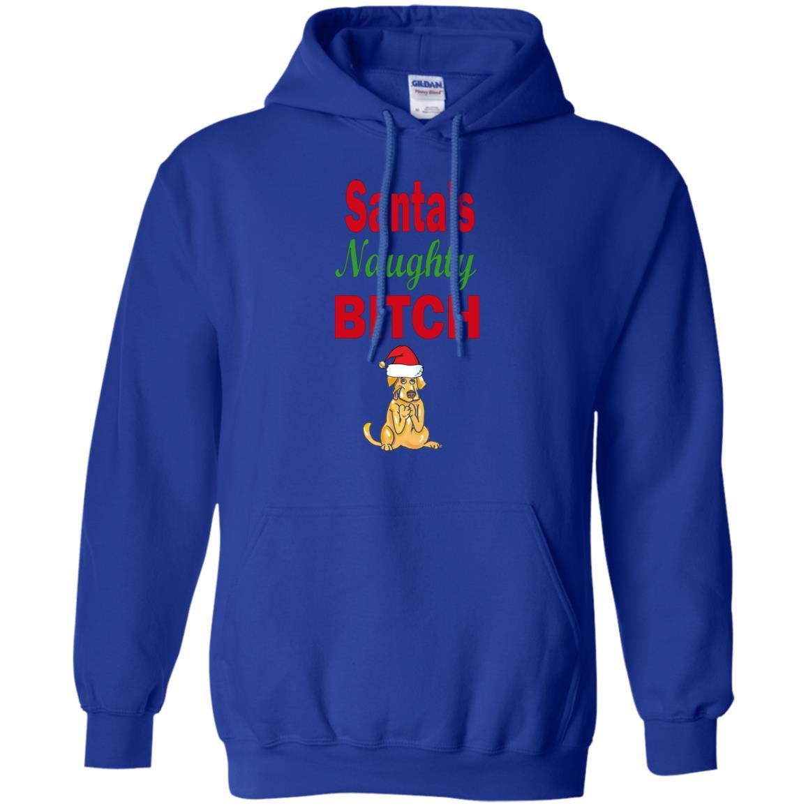 Sweatshirts Royal / S WineyBitches.co Santa's Naughty Bitch-Jazzy Pullover Hoodie WineyBitchesCo