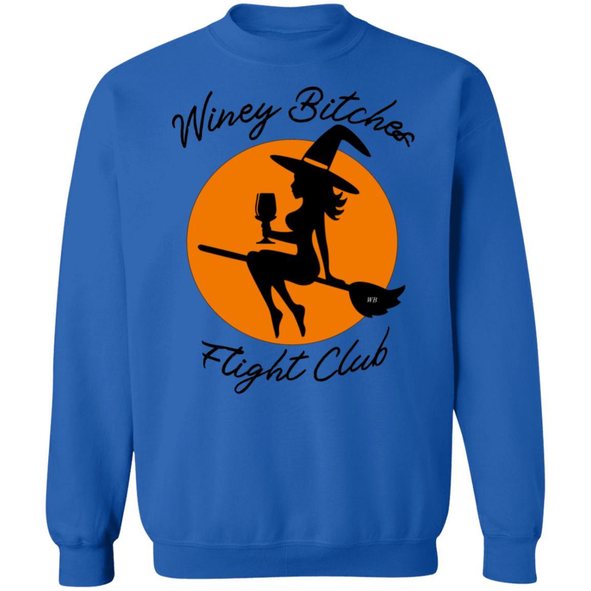Sweatshirts Royal / S WineyBitches.Co "Winey Bitches Flight Club"Crewneck Pullover Sweatshirt  8 oz. WineyBitchesCo