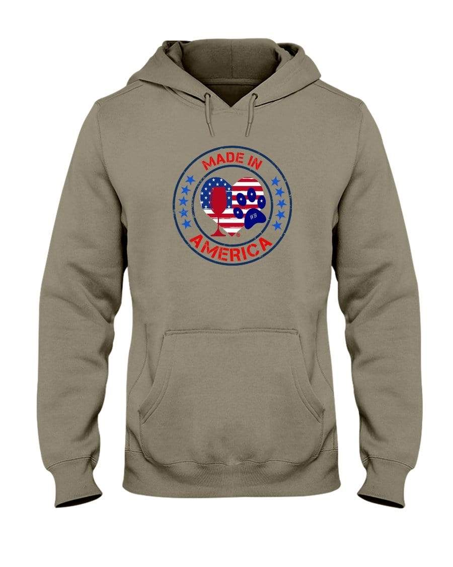 Sweatshirts Safari / S Winey Bitches Co "Made In America" 50/50 Hoodie WineyBitchesCo