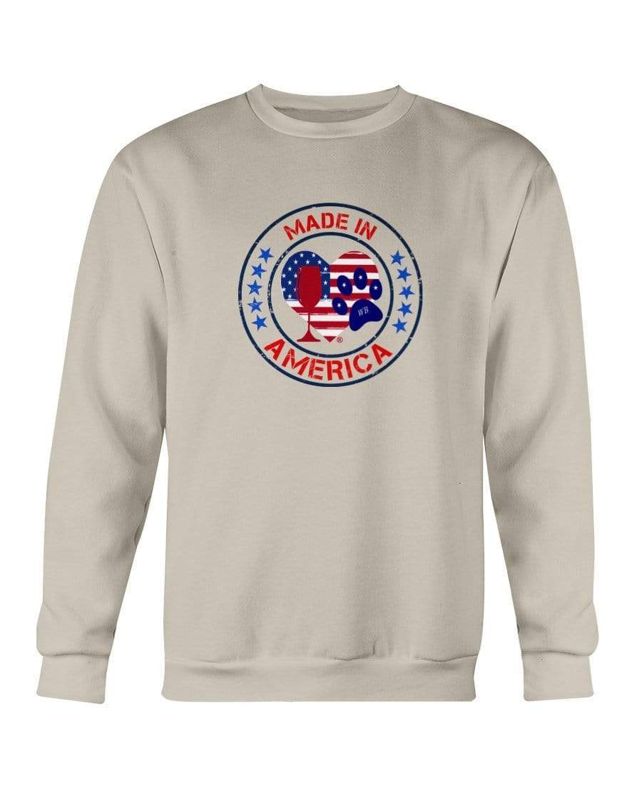 Sweatshirts Sand / S Winey Bitches Co "Made In America" Sweatshirt - Crew WineyBitchesCo