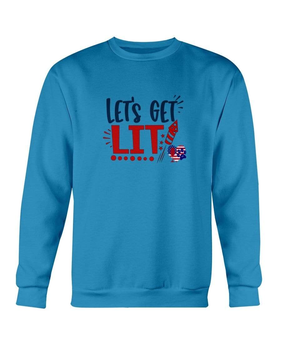 Sweatshirts Sapphire / S Winey Bitches Co "Let Get Lit" Sweatshirt - Crew WineyBitchesCo