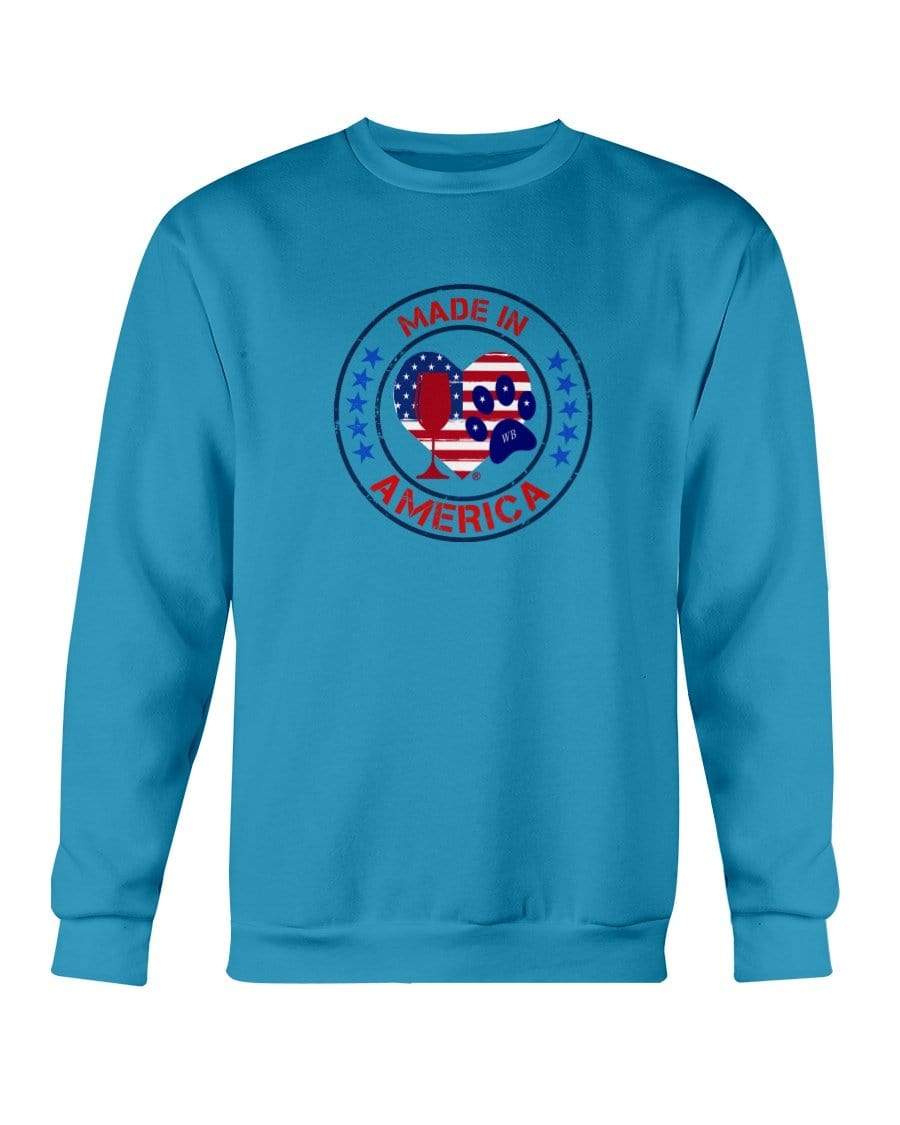 Sweatshirts Sapphire / S Winey Bitches Co "Made In America" Sweatshirt - Crew WineyBitchesCo