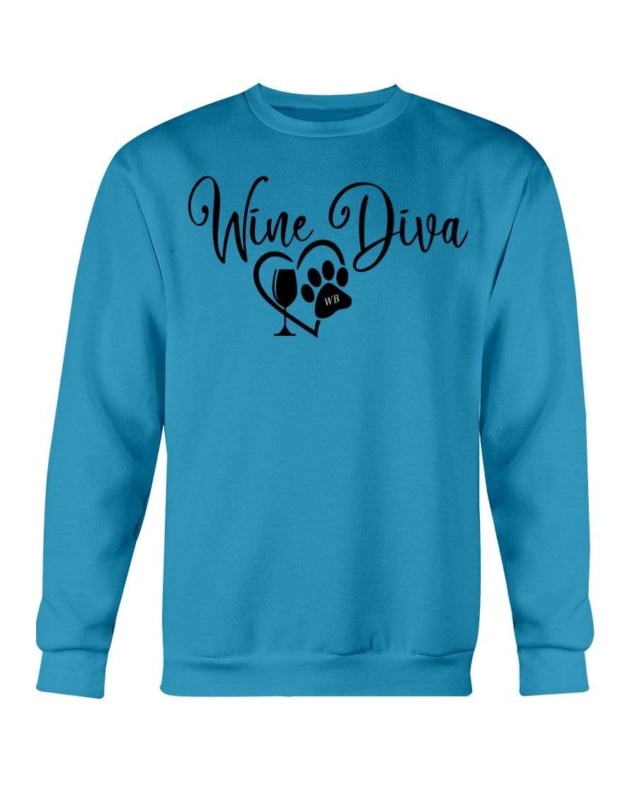 Sweatshirts Sapphire / S Winey Bitches Co "Wine Diva 2" Sweatshirt - Crew WineyBitchesCo