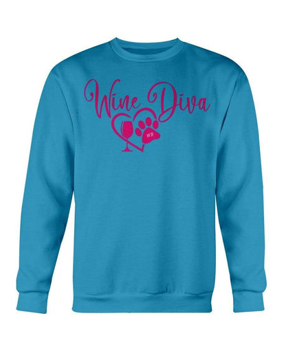 Sweatshirts Sapphire / S Winey Bitches Co "Wine Diva 2" Sweatshirt - Crew WineyBitchesCo