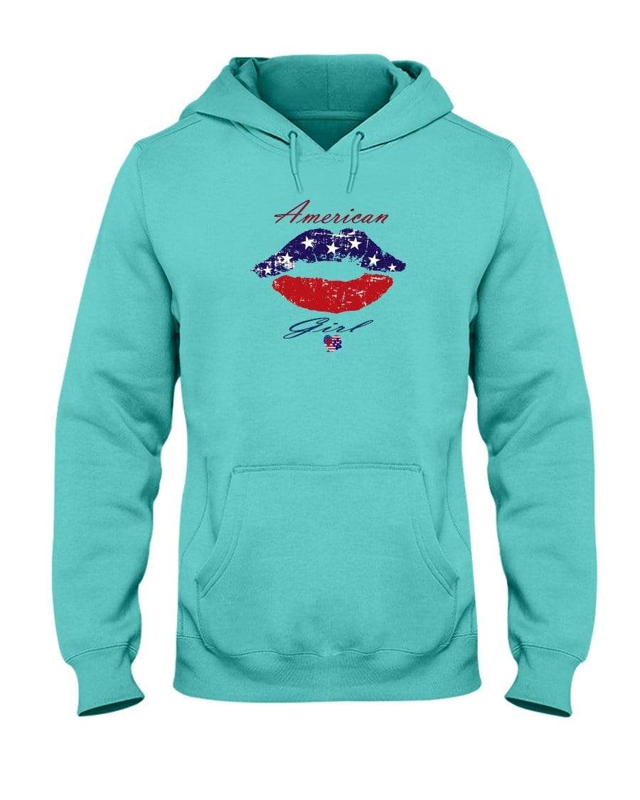 Sweatshirts Scuba Blue / S Winey Bitches Co "American Girl" 50/50 Hoodie WineyBitchesCo