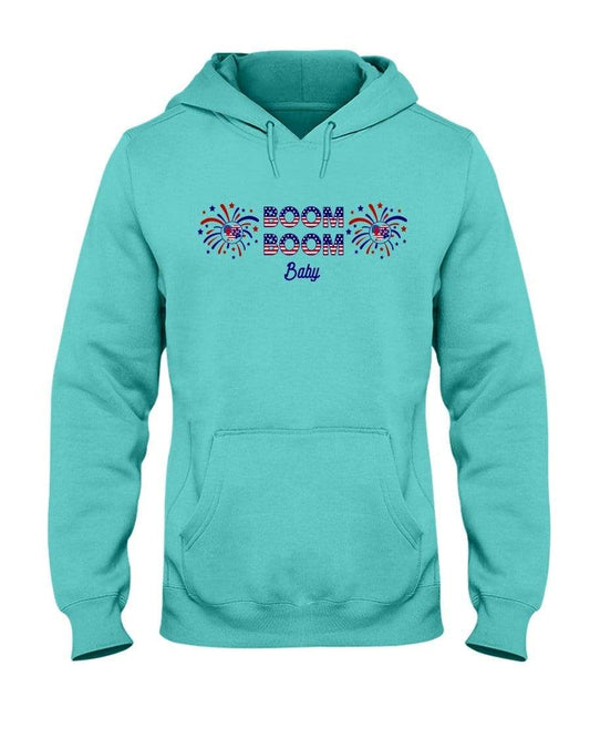 Sweatshirts Scuba Blue / S Winey Bitches Co "Boom Boom Baby" 50/50 Hoodie WineyBitchesCo