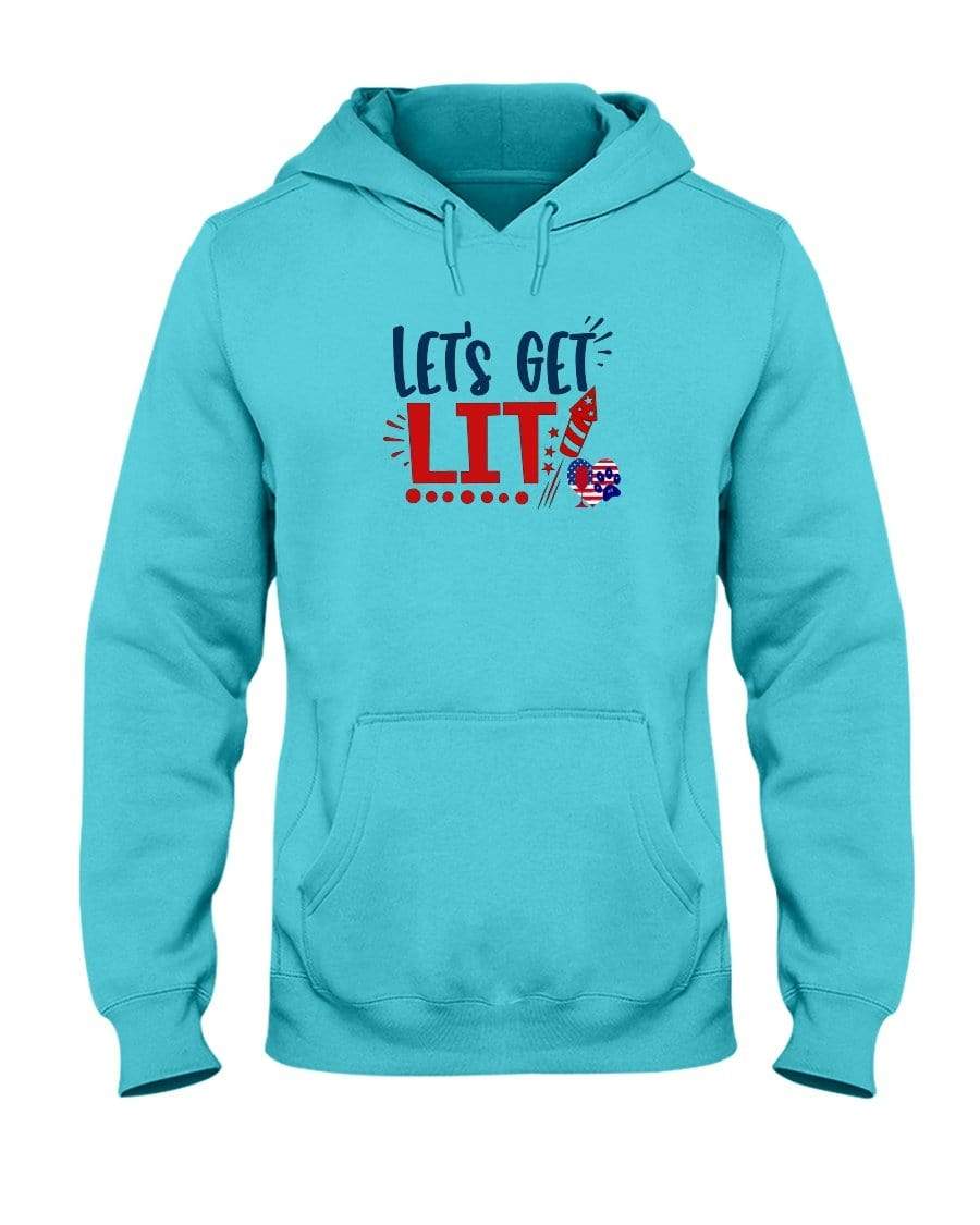 Sweatshirts Scuba Blue / S Winey Bitches Co "Let Get Lit" 50/50 Hoodie WineyBitchesCo