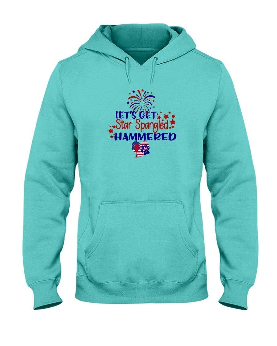 Sweatshirts Scuba Blue / S Winey Bitches Co "Let's Get Star Spangled Hammered" 50/50 Hoodie WineyBitchesCo