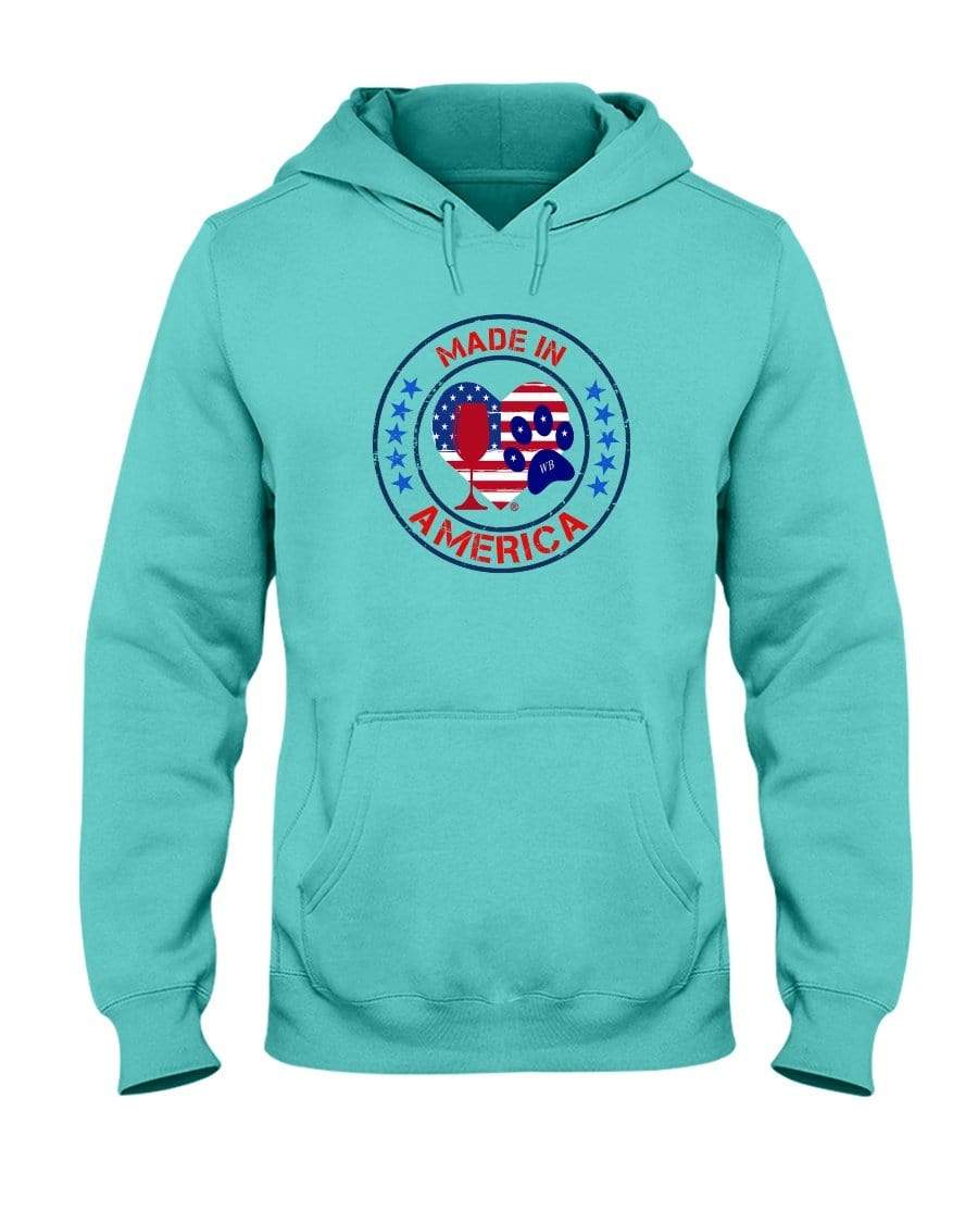Sweatshirts Scuba Blue / S Winey Bitches Co "Made In America" 50/50 Hoodie WineyBitchesCo