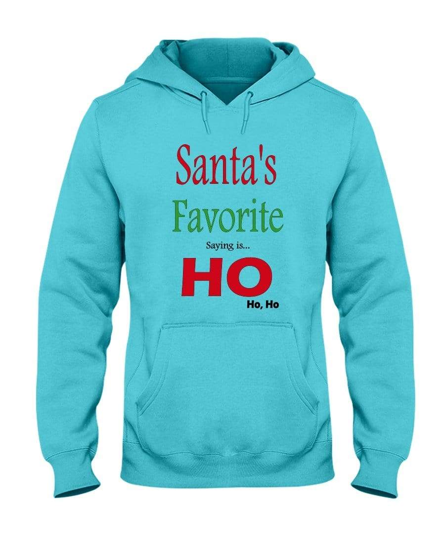 Sweatshirts Scuba Blue / S Winey Bitches Co "Santa's Favorite Saying" 50/50 Hoodie WineyBitchesCo