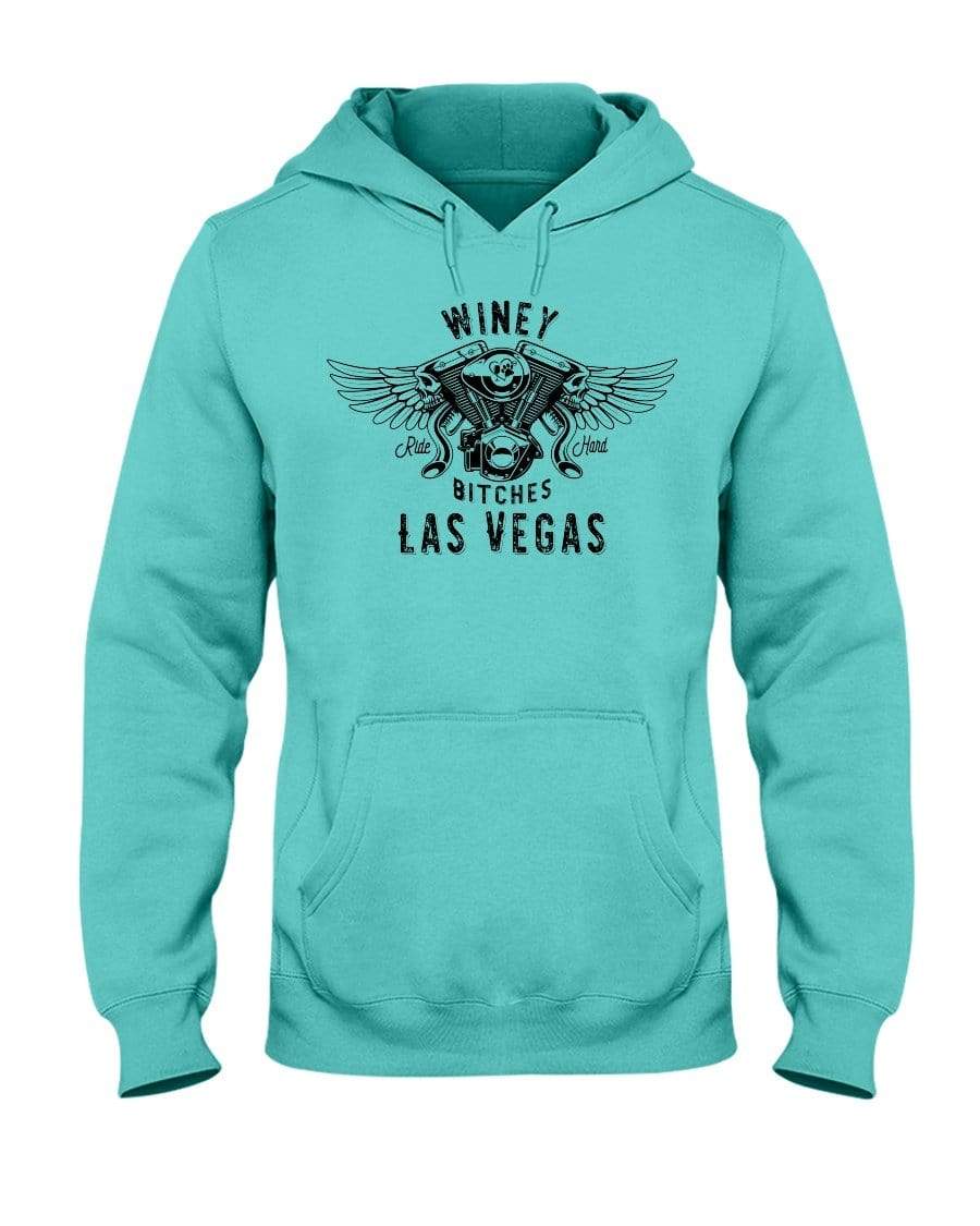 Sweatshirts Scuba Blue / S Winey Bitches "Ride Hard Las Vegas" 50/50 Hoodie WineyBitchesCo
