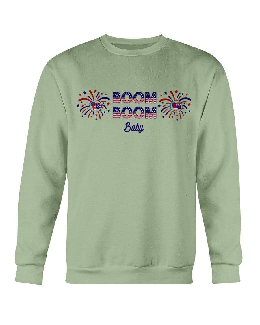 Sweatshirts Serene Green / 5XL Winey Bitches Co "Boom Boom Baby" Sweatshirt - Crew WineyBitchesCo