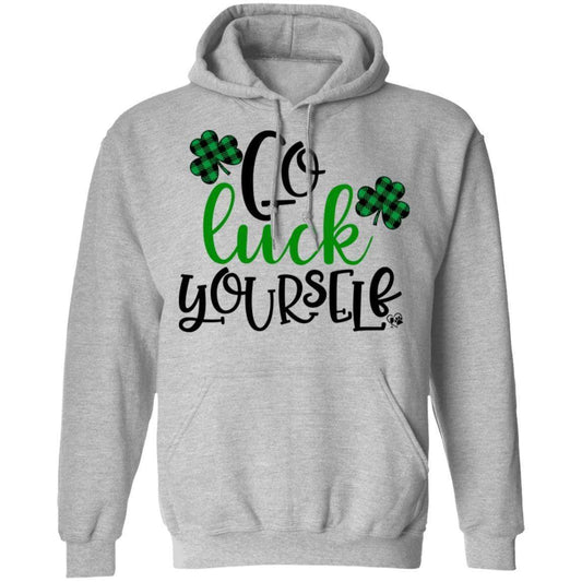 Sweatshirts Sport Grey / S Winey Bitches Co Go Luck Yourself" Pullover Hoodie 8 oz. WineyBitchesCo