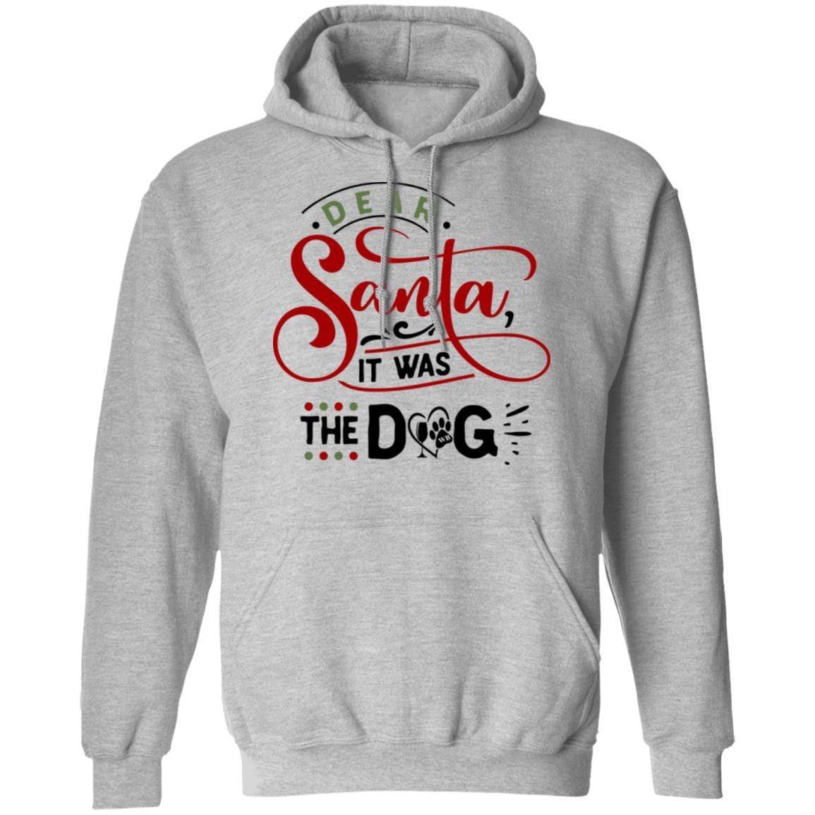 Sweatshirts Sport Grey / S WineyBitches.Co "Dear Santa It Was The Dog" Pullover Hoodie 8 oz. WineyBitchesCo