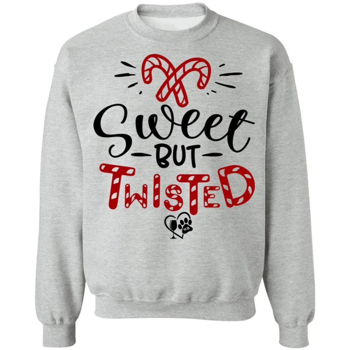 Sweatshirts Sport Grey / S WineyBitches.Co "Sweet But Twisted" Crewneck Pullover Sweatshirt  8 oz. WineyBitchesCo
