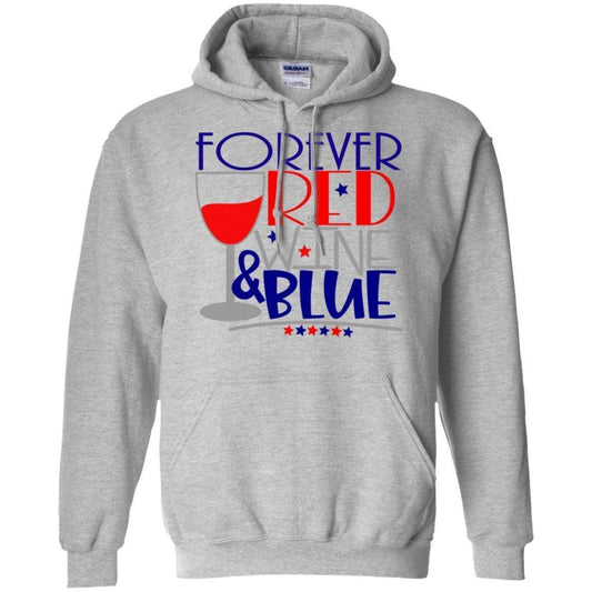 Sweatshirts Sport Grey / S WineyBitches.CoForever Red Wine & Blue Pullover Hoodie 8 oz. WineyBitchesCo