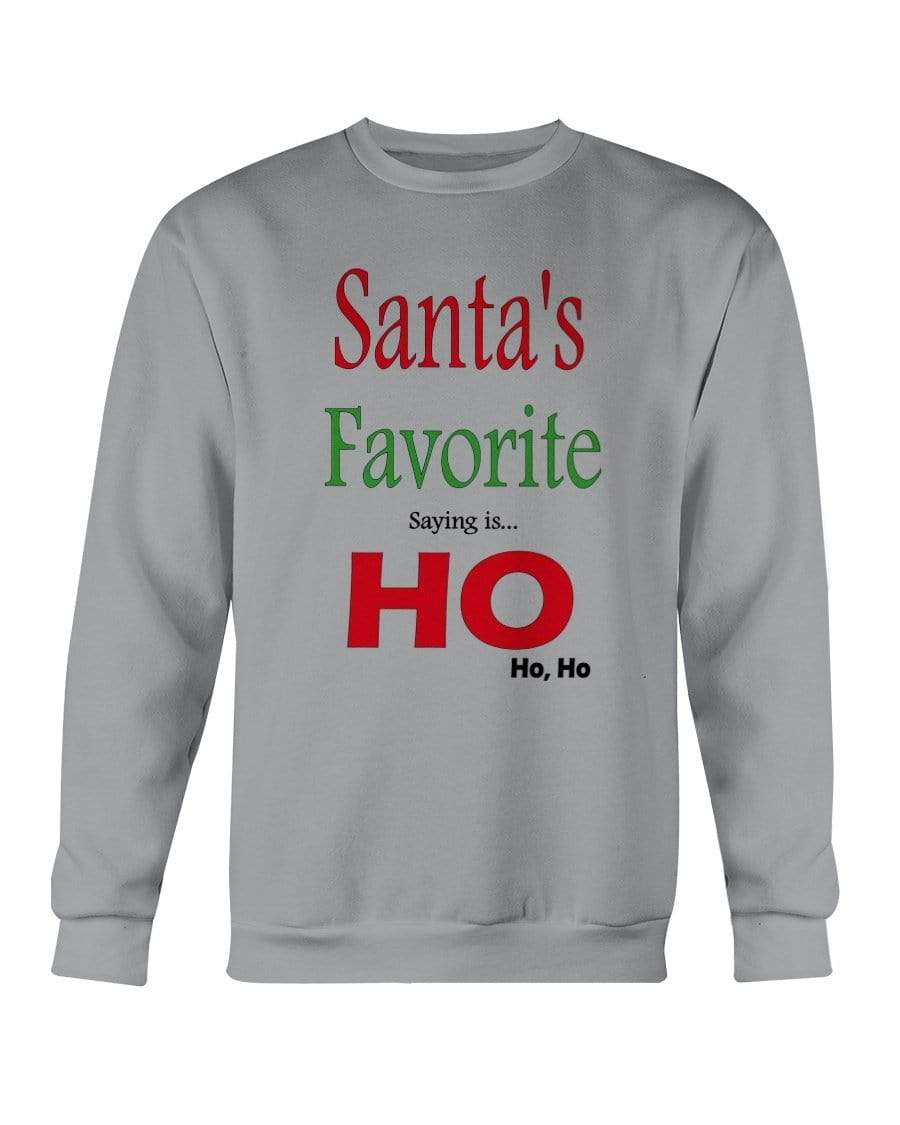 Sweatshirts Sports Grey / S Winey Bitches Co "Santa's Favorite Saying" Sweatshirt - Crew WineyBitchesCo