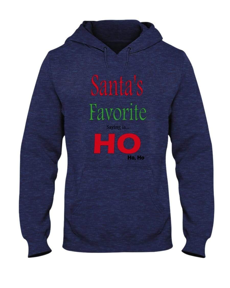 Sweatshirts Vintage Hth Navy / S Winey Bitches Co "Santa's Favorite Saying" 50/50 Hoodie WineyBitchesCo