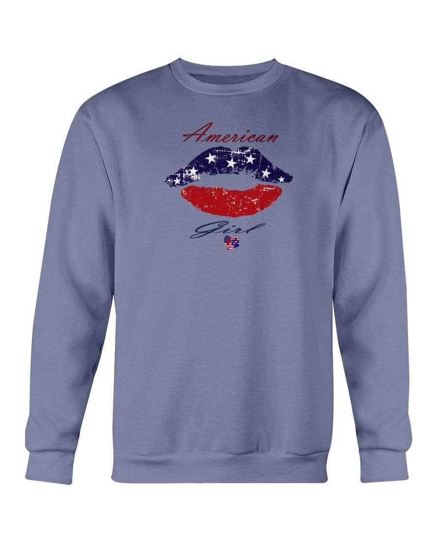 Sweatshirts Violet / S Winey Bitches Co "American Girl" Sweatshirt - Crew WineyBitchesCo