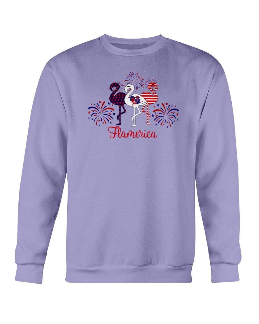 Sweatshirts Violet / S Winey Bitches Co "Flamerica" Patriotic Flamingo Sweatshirt - Crew WineyBitchesCo